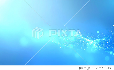 光が舞う青の幻想的な背景アート 129834035
