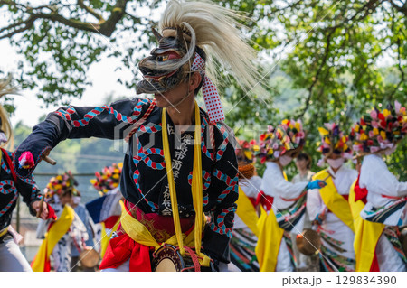 肥前佐賀の秋祭り-母ヶ浦面浮立 肥前佐賀の秋祭り-母ヶ浦面浮立 129834390