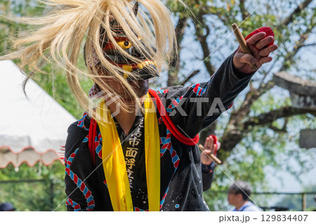 肥前佐賀の秋祭り-母ヶ浦面浮立 肥前佐賀の秋祭り-母ヶ浦面浮立 129834407