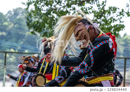 肥前佐賀の秋祭り-母ヶ浦面浮立 肥前佐賀の秋祭り-母ヶ浦面浮立 129834440