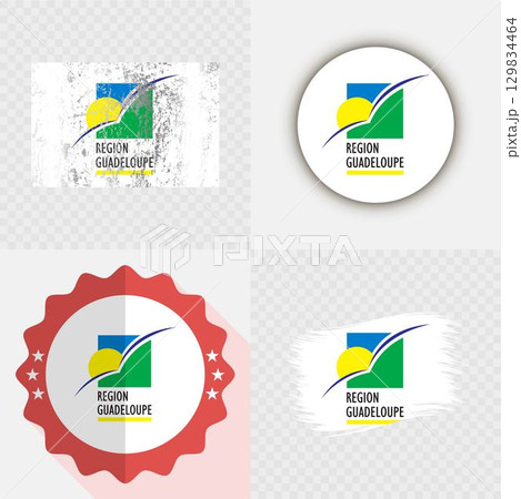 Guadeloupe National Flag Icon Collection. 129834464