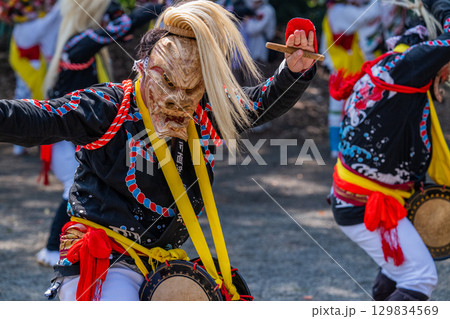 肥前佐賀の秋祭り－母ヶ浦面浮立 129834569