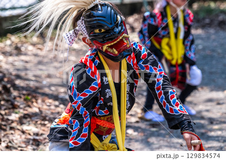 肥前佐賀の秋祭り-母ヶ浦面浮立 肥前佐賀の秋祭り-母ヶ浦面浮立 129834574