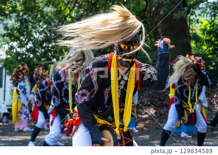 肥前佐賀の秋祭り－母ヶ浦面浮立 129834589