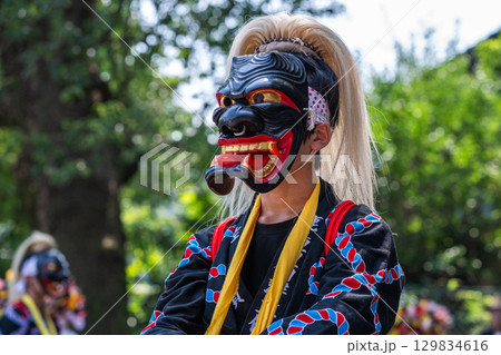 肥前佐賀の秋祭り－母ヶ浦面浮立 129834616