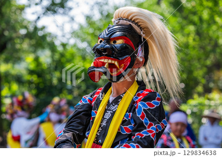 肥前佐賀の秋祭り-母ヶ浦面浮立 肥前佐賀の秋祭り-母ヶ浦面浮立 129834638