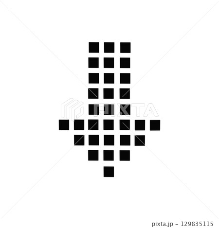 下向きピクセル矢印 / Pixel Down Arrow Icon 下向きピクセル矢印 / Pixel Down Arrow Icon 129835115