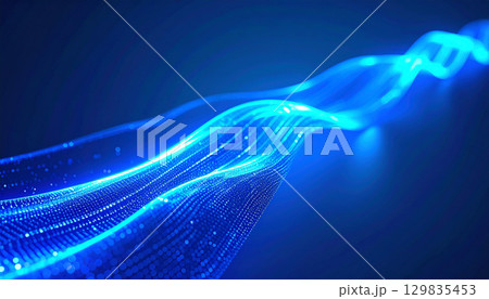 データ波が織りなす近未来の光のアート 129835453