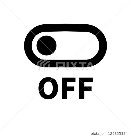 スイッチOFFアイコン – Power Switch OFF Icon スイッチOFFアイコン – Power Switch OFF Icon 129835524