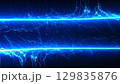 電流のように走る青い光のライン 129835876