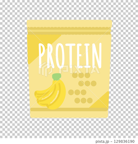 Protein in a bag (banana) illustration 129836190