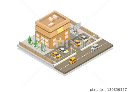 Isometric supermarket Isometric supermarket 129836557