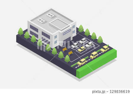 Isometric supermarket 129836619