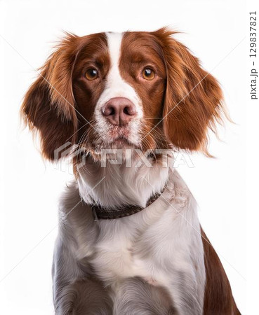 ブリタニー・スパニエルのポートレート ブリタニー・スパニエルのポートレート 129837821