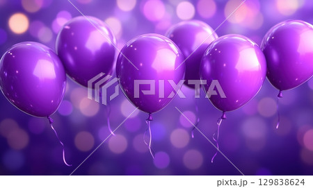 Abstract background with flying balloons in purple colors Abstract background with flying balloons in purple colors 129838624