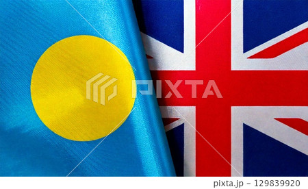 イギリスとパラオの国旗 129839920
