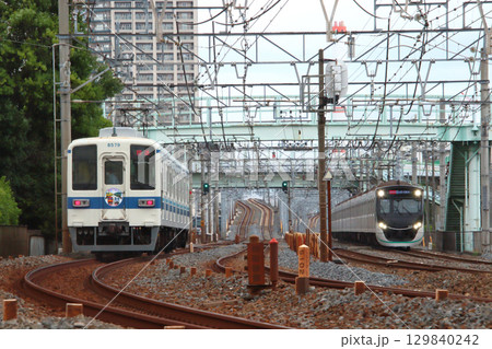 東武スカイツリーラインを行く東武大師線8000系回送（最終：北春日部行） 129840242