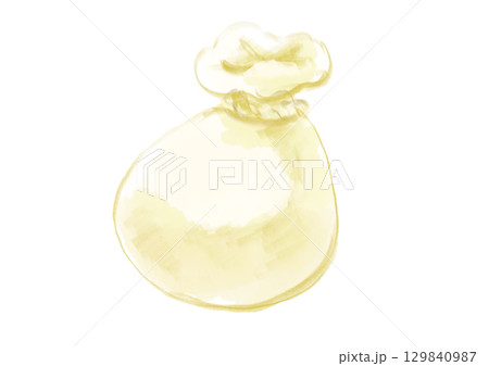 美味しそうなチーズ、カチョカバロの手描き水彩イラスト 129840987