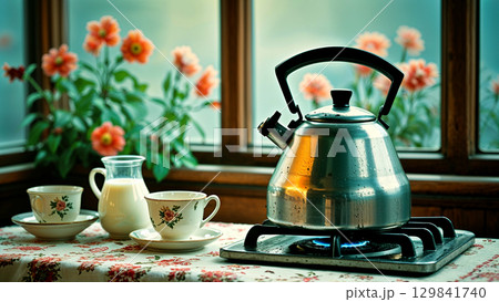 tea in the morning 129841740