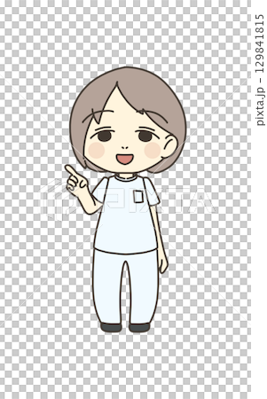 医療従事者の人物　イラスト素材　看護師 129841815