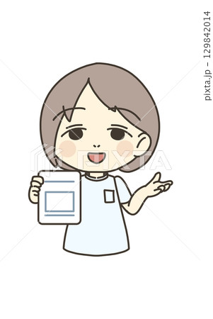 医療従事者の人物　イラスト素材　看護師 129842014