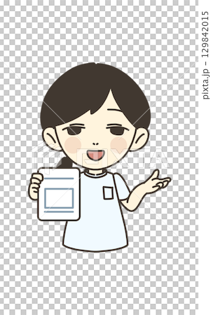 医療従事者の人物　イラスト素材　看護師 129842015