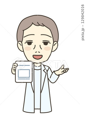 医療従事者の人物　イラスト素材　医師 129842016