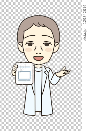 医療従事者の人物　イラスト素材　医師 129842016