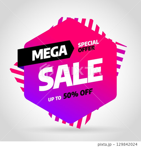 Sale banner template design. Special offer. Vector illustration. Sale banner template design. Special offer. Vector illustration. 129842024