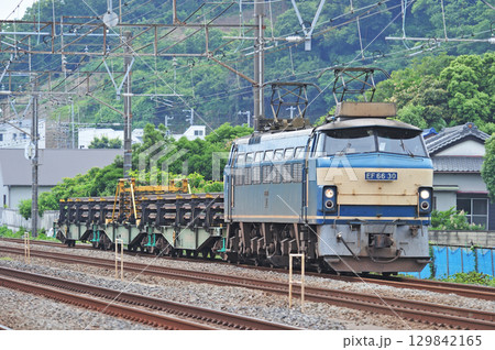 東海道本線　二宮－大磯　JR貨物　EF66-30（吹田）＋日鐵チキ 129842165