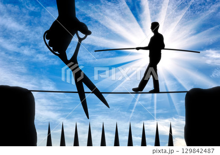 Concept of risks in business 129842487
