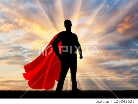 Successful strong superhero businessman Successful strong superhero businessman 129842625