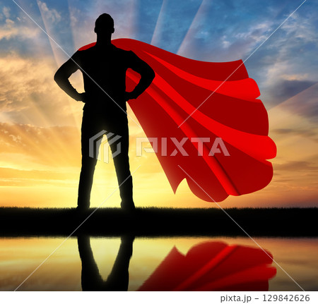 Successful strong superhero businessman Successful strong superhero businessman 129842626