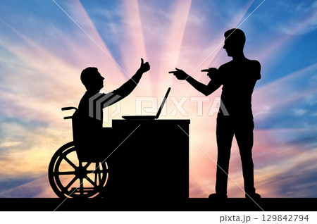 Concept of tolerance and equality for people with disabilities Concept of tolerance and equality for people with disabilities 129842794
