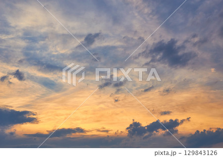 Cloud the evening sky at sunset 129843126