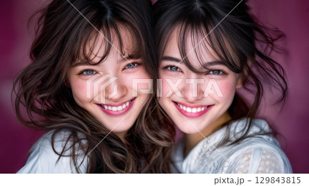 【 ヘアスタイル 見本 】 女性 カットモデル ヘアサロン Web用 SNS用 ビューティーイメージ 【 ヘアスタイル 見本 】 女性 カットモデル ヘアサロン Web用 SNS用 ビューティーイメージ 129843815