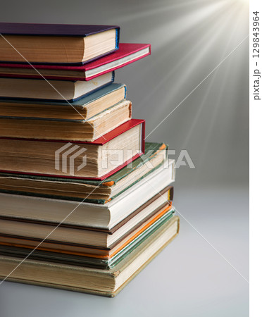 Stack of old books. Ancient background Stack of old books. Ancient background 129843964