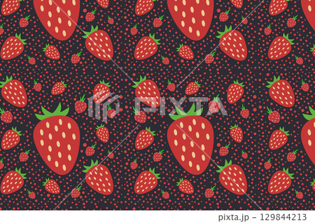 Strawberry Pattern 129844213