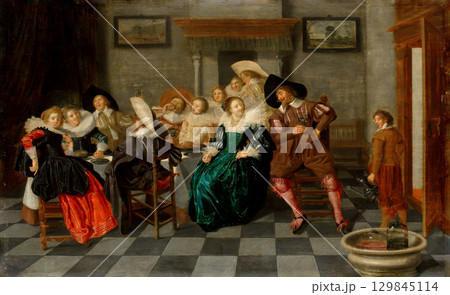A Banquet Oil on wood 129845114