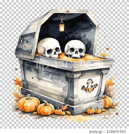 Coffin: Halloween object Coffin: Halloween object 129845395