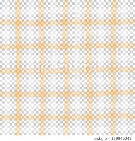 Orange White Plaid Gingham Madras Check Hand Drawn Background Pattern Overlay Orange White Plaid Gingham Madras Check Hand Drawn Background Pattern Overlay 129846348