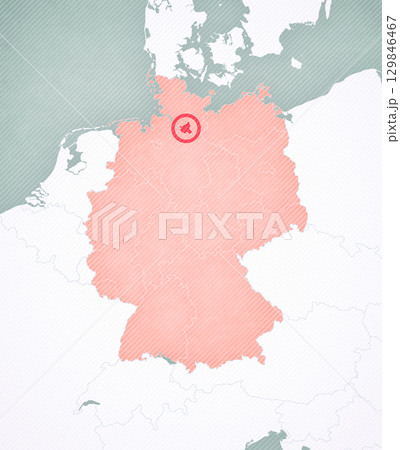 Map of Germany - Hamburg Map of Germany - Hamburg 129846467
