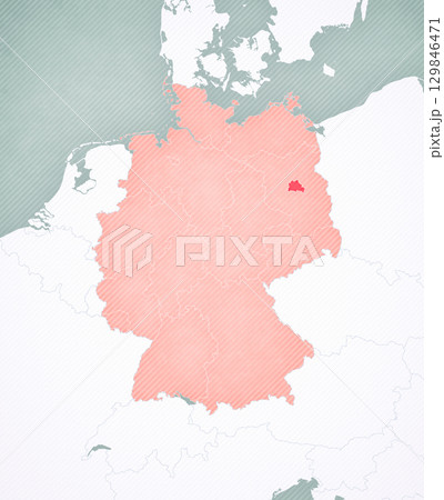 Map of Germany - Berlin 129846471