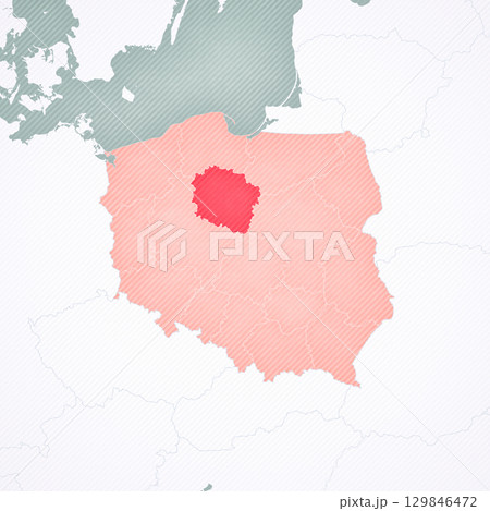Map of Poland - Kuyavia-Pomerania 129846472