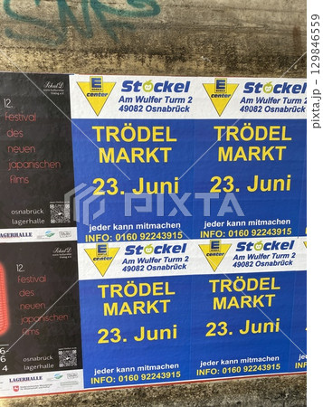 Advertisement for a flea market in Osnabrück, Germany 129846559