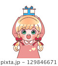 プレゼントを持った女の子 129846671