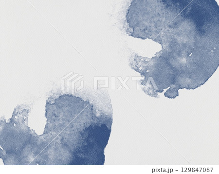 Watercolor deep light blue circle abstract isolated background mockup copy space template paper high-quality texture background pastel stamp single minimalistic 129847087