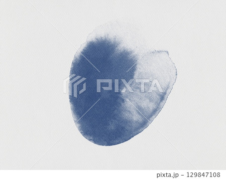 Watercolor deep light blue circle abstract isolated background mockup copy space template paper high-quality texture background pastel stamp single minimalistic 129847108