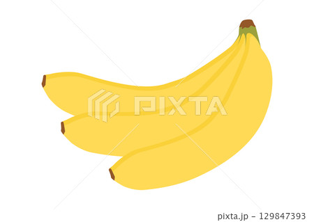Ripe Banana Fruits Bunch Healthy Food or Kwanzaa celebration banana Minimalist Flat Design Sticker 129847393
