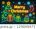 クリスマス　カード　ポスター 129848473